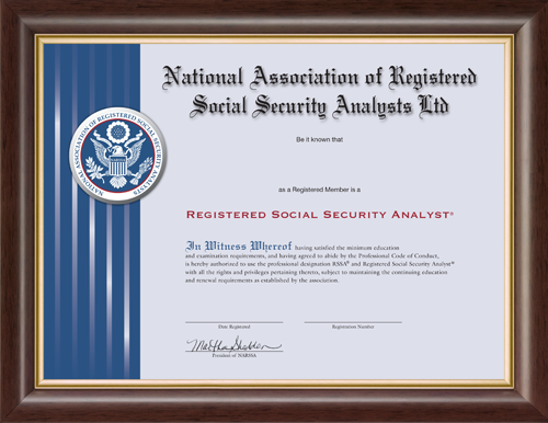 RSSA Certificate